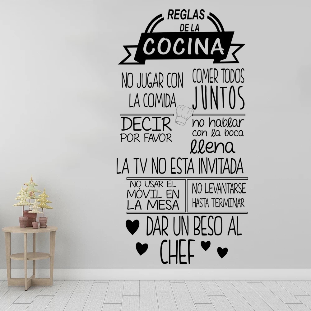 Home Decor Indonesia - ملصق حائط نصي إسبانية ، ملصقات