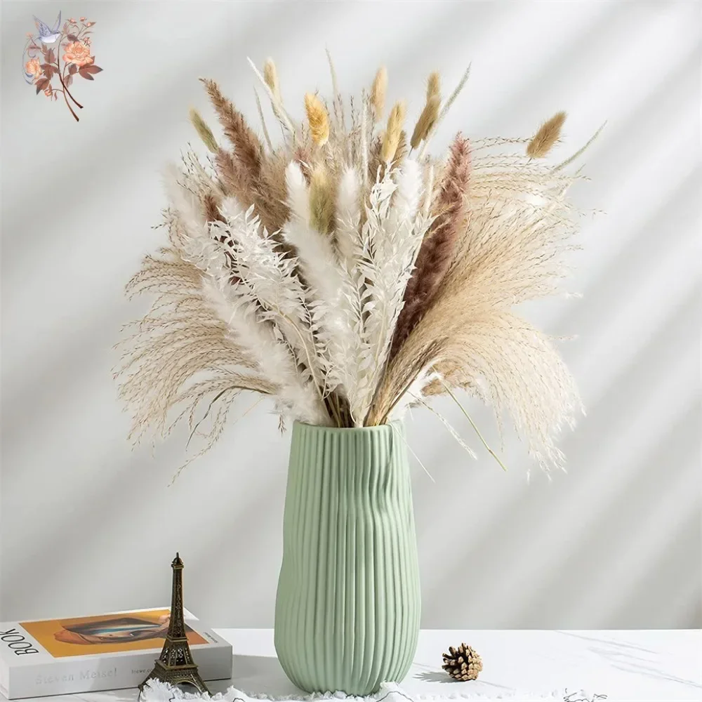 Pampas Grass Decor - 88 قطعة من عشب البامباس الطبيعي