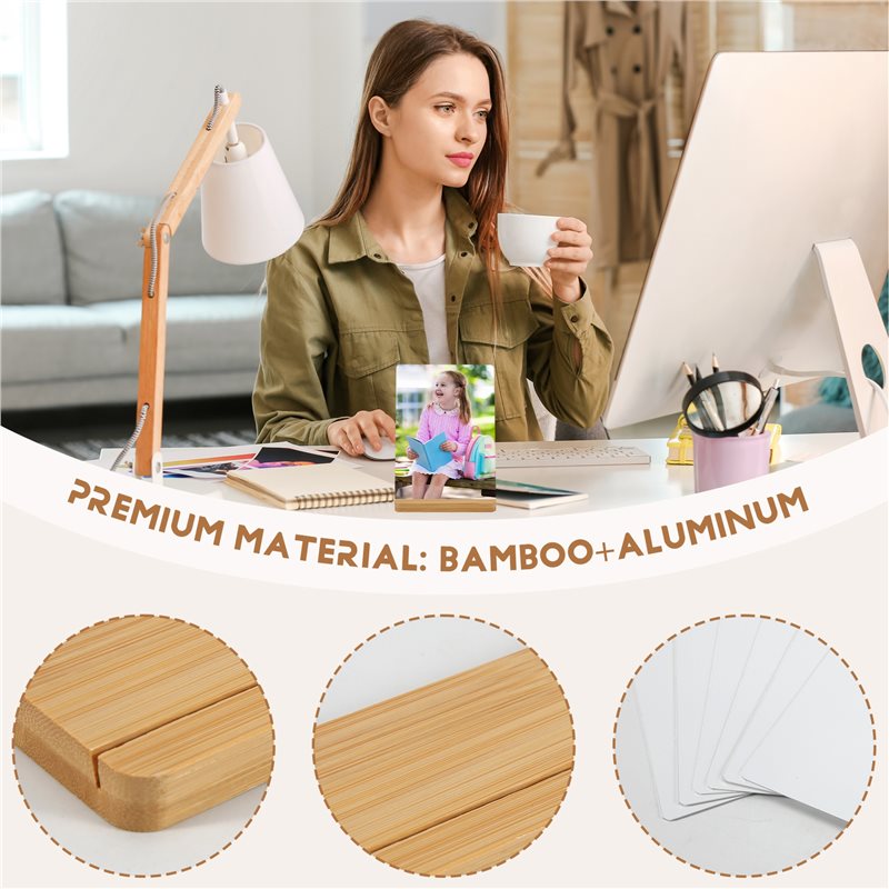 مجموعة من 6 إطارات صور معدنية  - مراجعة Bamboo Photo Frame وسعره