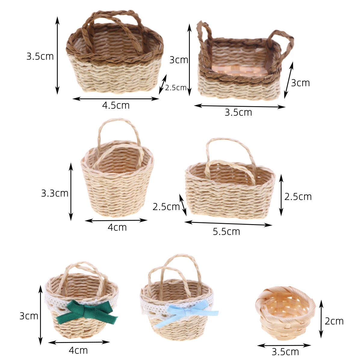 1 قطعة دمية المنسوجة يدويا لاف - مراجعة Rattan Plant Basket وسعره