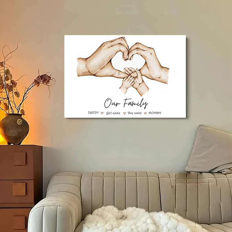 شخصية مخصصة الأسرة اليد المشار - مراجعة Home Decor Theme وسعره