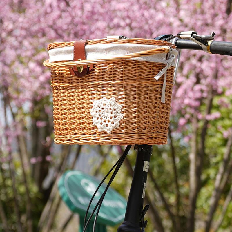 سلة مقود الدراجة من الخوص لسلة - مراجعة Rattan Plant Basket وسعره
