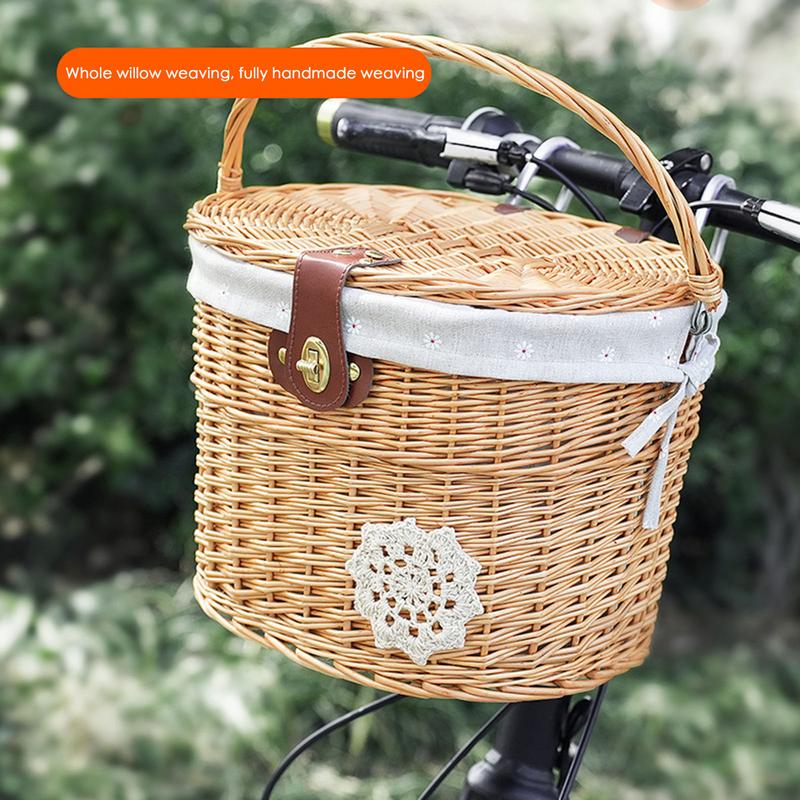 سلة مقود الدراجة من الخوص لسلة - مراجعة Rattan Plant Basket وسعره