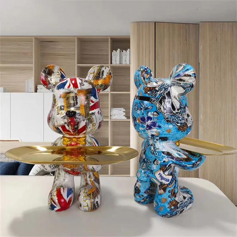 تمثال دب جرافيتي لتزيين المنزل - مراجعة Home Decor Y2K وسعره