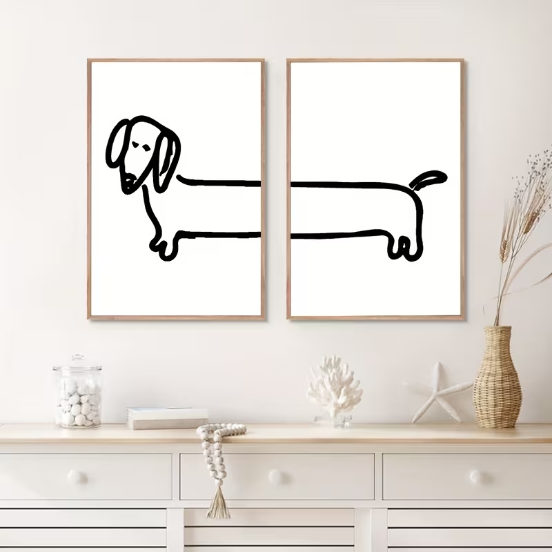 قطعتان من لوحة فنية حديثة مطبو - مراجعة Home Decor Theme وسعره