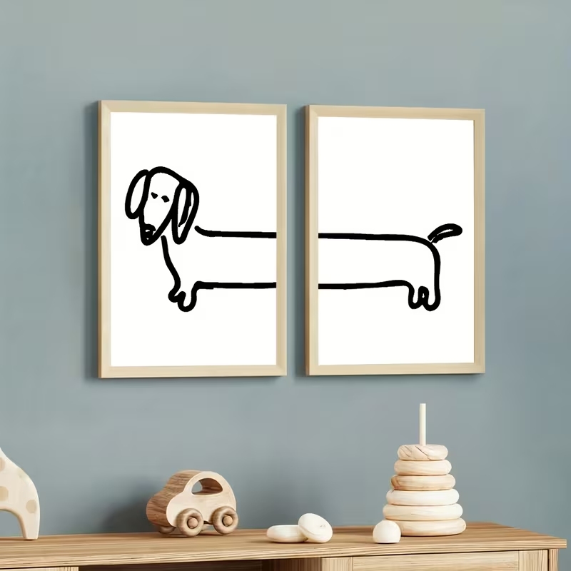 قطعتان من لوحة فنية حديثة مطبو - مراجعة Home Decor Theme وسعره
