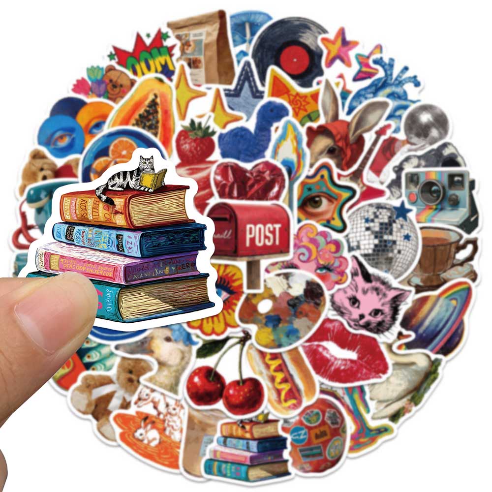 50 قطعة ملصق Y2K عتيق ملصق كول - مراجعة Home Decor Magazine وسعره