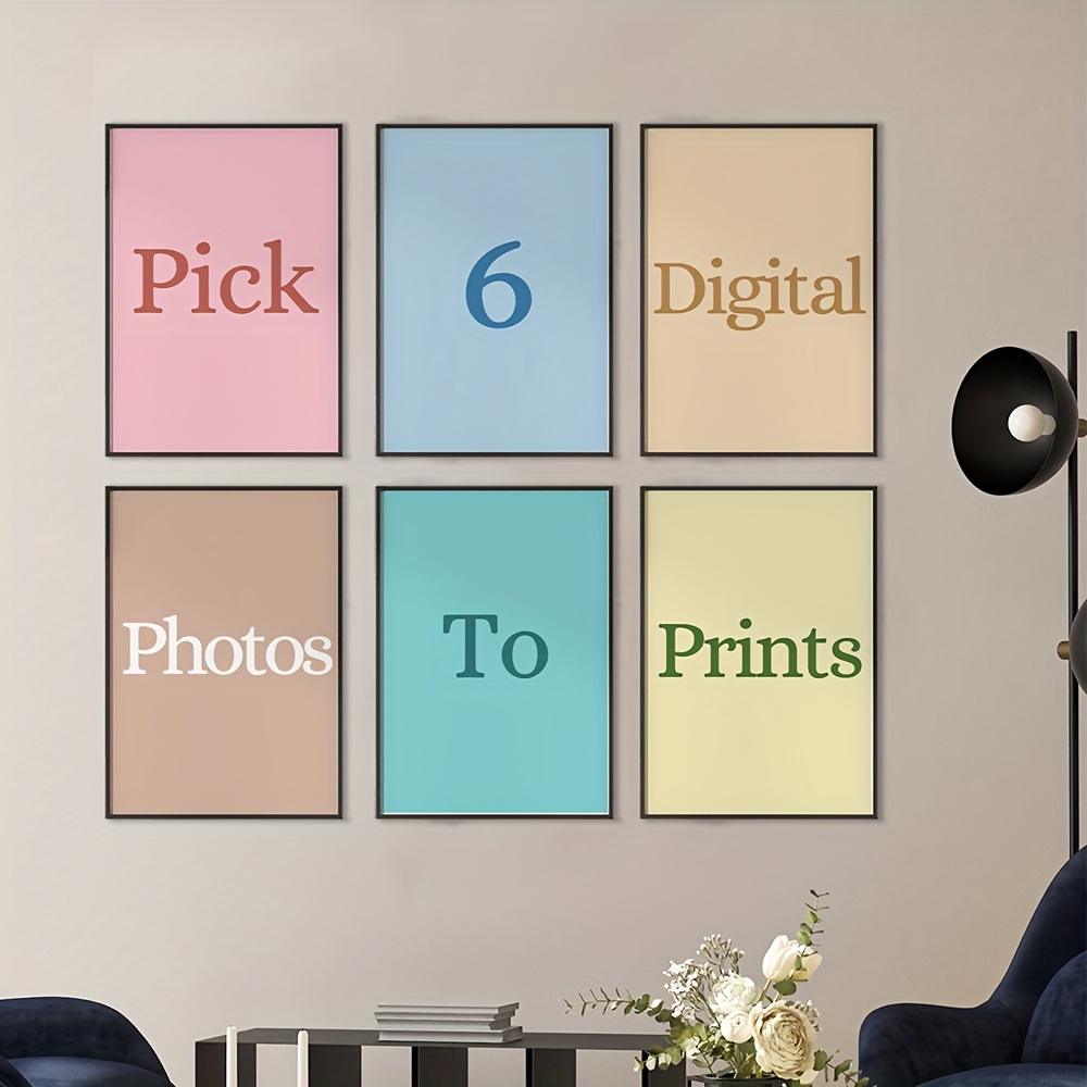 مجموعة من 6 قطع طباعة صور شخصي - مراجعة Home Decor Theme وسعره