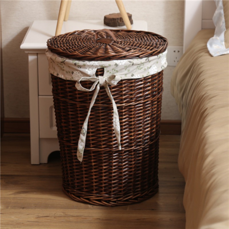 خمر نمط الروطان المنسوجة الملا - مراجعة Rattan Plant Basket وسعره